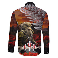 New Zealand ANZAC Day Family Matching Mermaid Dress and Hawaiian Shirt The Ode of Remembrance and Silver Fern LT03 - Polynesian Pride