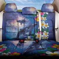 Hawaiian Lei Day Plumeria Humpback Whales Back Car Seat Cover Polynesian Art Vibrant Starry Nebula Style