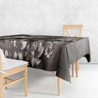 Hawaiian Lei Day Plumeria Humpback Whales Tablecloth Polynesian Art Vibrant Starry Nebula Grayscale Style