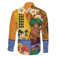 Happy Lei Day Family Matching Mermaid Dress and Hawaiian Shirt Hula Male Dancer Polynesian Flower Kakau Pattern LT03 - Polynesian Pride