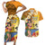 Happy Lei Day Couples Matching Short Sleeve Bodycon Dress and Hawaiian Shirt Hula Girl Polynesian Flower Kakau Pattern