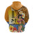 Happy Lei Day Hoodie Hula Girl Polynesian Flower Kakau Pattern