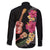 Ukulele mix Polynesian Flower Family Matching Tank Maxi Dress and Hawaiian Shirt Hawaiian Tribal Pattern