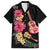 Ukulele mix Polynesian Flower Hawaiian Shirt Hawaiian Tribal Pattern