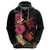 Hawaiian Flower and Tribal Turtle Hoodie Colorful Style