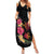 Hawaiian Flower and Tribal Turtle Summer Maxi Dress Colorful Style