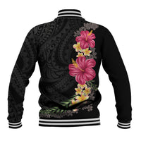 Hawaiian Plumeria and Hibiscus Baseball Jacket Colorful Style