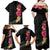 Hawaiian Plumeria and Hibiscus Family Matching Off Shoulder Maxi Dress and Hawaiian Shirt Colorful Style