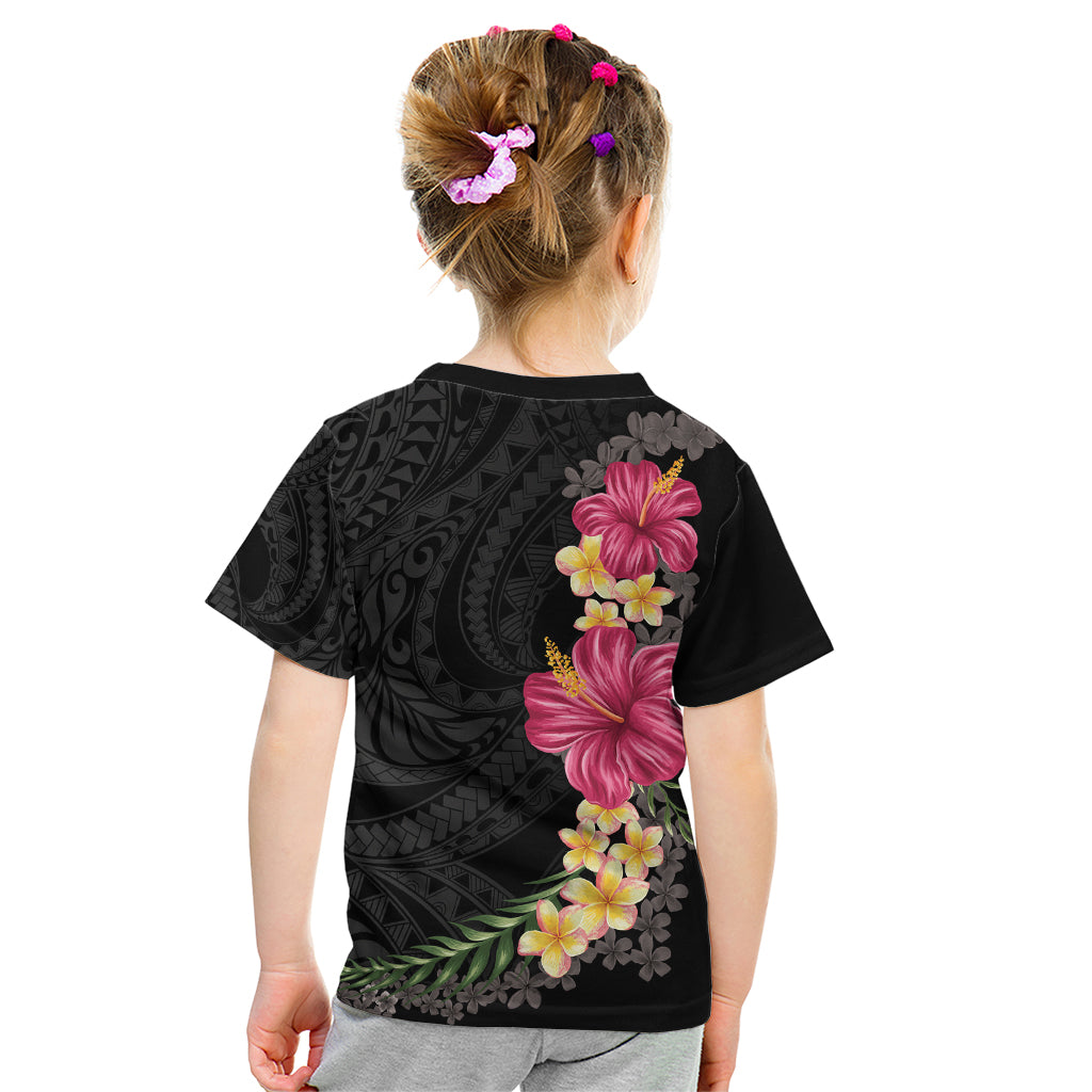 Hawaiian Plumeria and Hibiscus Kid T Shirt Colorful Style