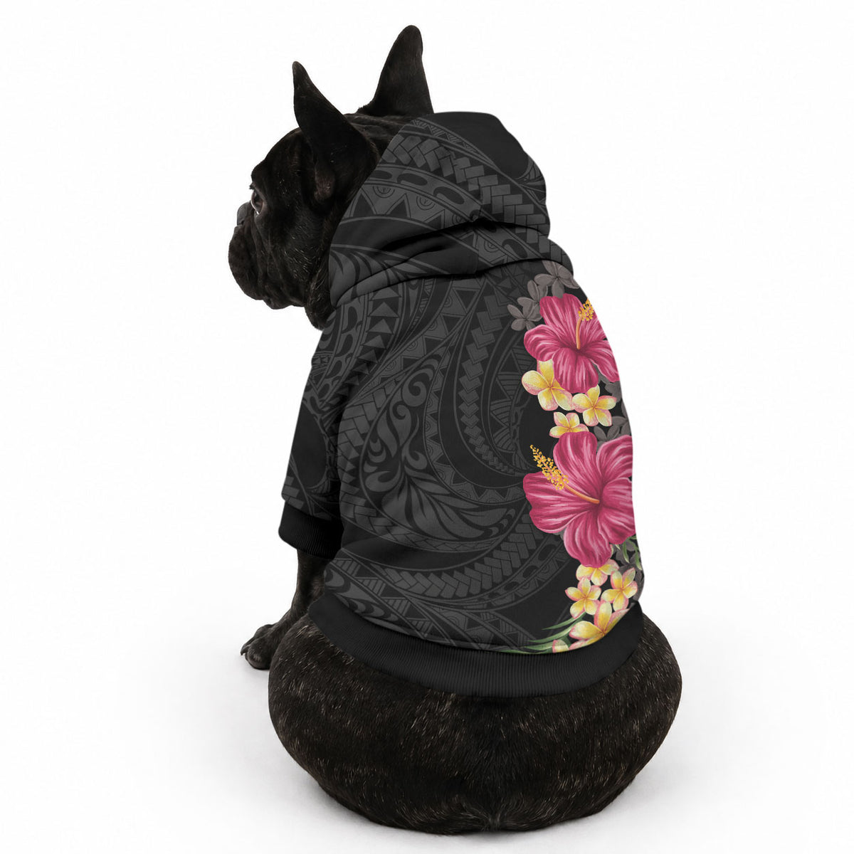 Hawaiian Plumeria and Hibiscus Pet Hoodie LT03 - Polynesian Pride