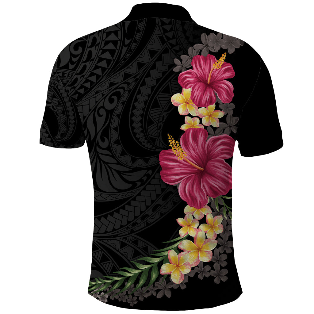 Hawaiian Plumeria and Hibiscus Polo Shirt Colorful Style LT03 - Polynesian Pride