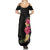 Hawaiian Plumeria and Hibiscus Summer Maxi Dress Colorful Style