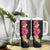 Hawaiian Plumeria and Hibiscus Tumbler With Handle Colorful Style