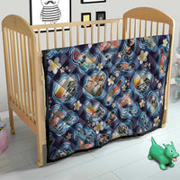 Hawaii Islands Map Design with Japanese Landscape Quilt Hawaiian Japan Fusion Art Navy Color