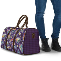 Hawaii Islands Map Design with Japanese Landscape Travel Bag Hawaiian Japan Fusion Art Purple Color LT03 - Polynesian Pride