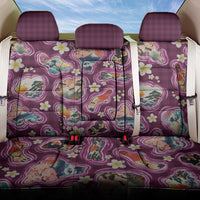 Hawaii Islands Map Design with Japanese Landscape Back Car Seat Cover Hawaiian Japan Fusion Art Pink Color LT03 One Size Pink - Polynesian Pride