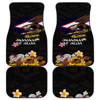 American Samoa Fue and Kava Bowl Car Mats Plumeria and Polynesian Pattern