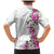 Hawaii Tropical Leaves and Flowers Family Matching Mermaid Dress and Hawaiian Shirt Tribal Polynesian Pattern White Style