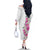 Hawaii Tropical Leaves and Flowers Family Matching Off The Shoulder Long Sleeve Dress and Hawaiian Shirt Tribal Polynesian Pattern White Style