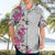 Hawaii Tropical Leaves and Flowers Hawaiian Shirt Tribal Polynesian Pattern White Style