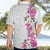 Hawaii Tropical Leaves and Flowers Hawaiian Shirt Tribal Polynesian Pattern White Style