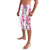 Hawaii Tropical Leaves and Flowers Lavalava Tribal Polynesian Pattern White Style