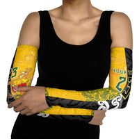Aotearoa New Zealand And Australia Basketball Custom Arm Sleeves Maori Tribal Tattoo And Aboriginal Dot Art Heritage