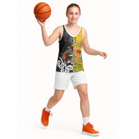 Aotearoa New Zealand And Australia Basketball Custom Basketball Jersey Maori Tribal Tattoo And Aboriginal Dot Art Heritage LT03 - Polynesian Pride