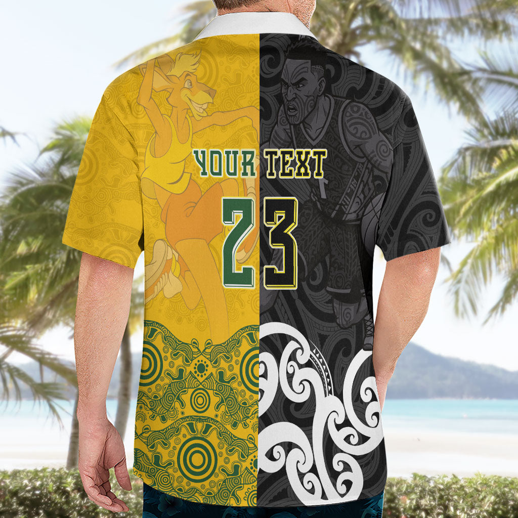Aotearoa New Zealand And Australia Basketball Custom Hawaiian Shirt Maori Tribal Tattoo And Aboriginal Dot Art Heritage LT03 - Polynesian Pride