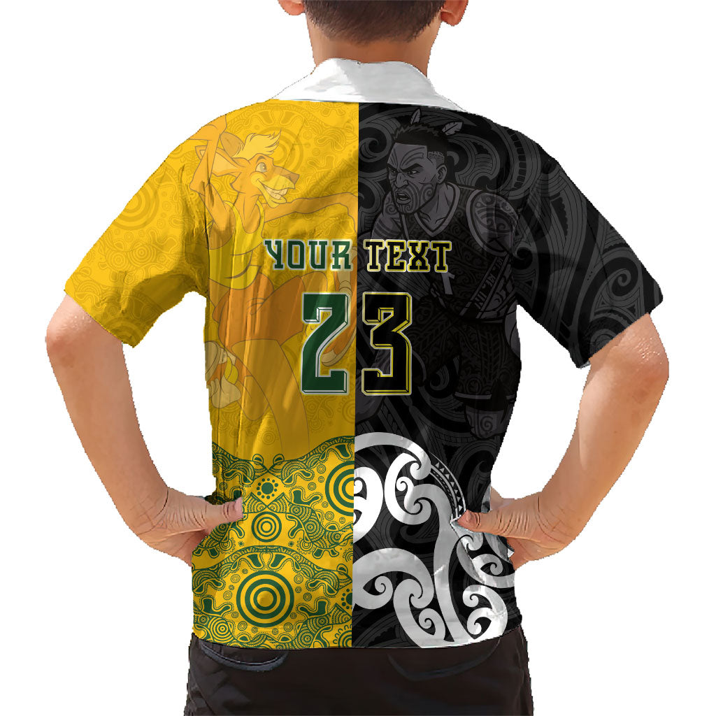 Aotearoa New Zealand And Australia Basketball Custom Hawaiian Shirt Maori Tribal Tattoo And Aboriginal Dot Art Heritage LT03 - Polynesian Pride
