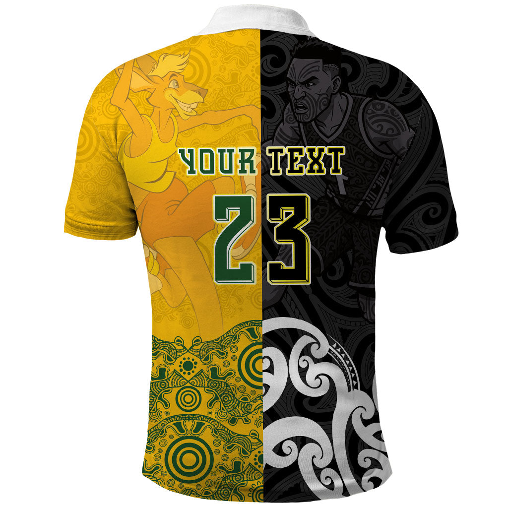 Aotearoa New Zealand And Australia Basketball Custom Polo Shirt Maori Tribal Tattoo And Aboriginal Dot Art Heritage LT03 - Polynesian Pride
