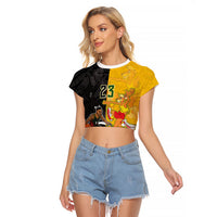 Aotearoa New Zealand And Australia Basketball Custom Raglan Cropped T Shirt Maori Tribal Tattoo And Aboriginal Dot Art Heritage LT03 Female Multicolor - Polynesian Pride