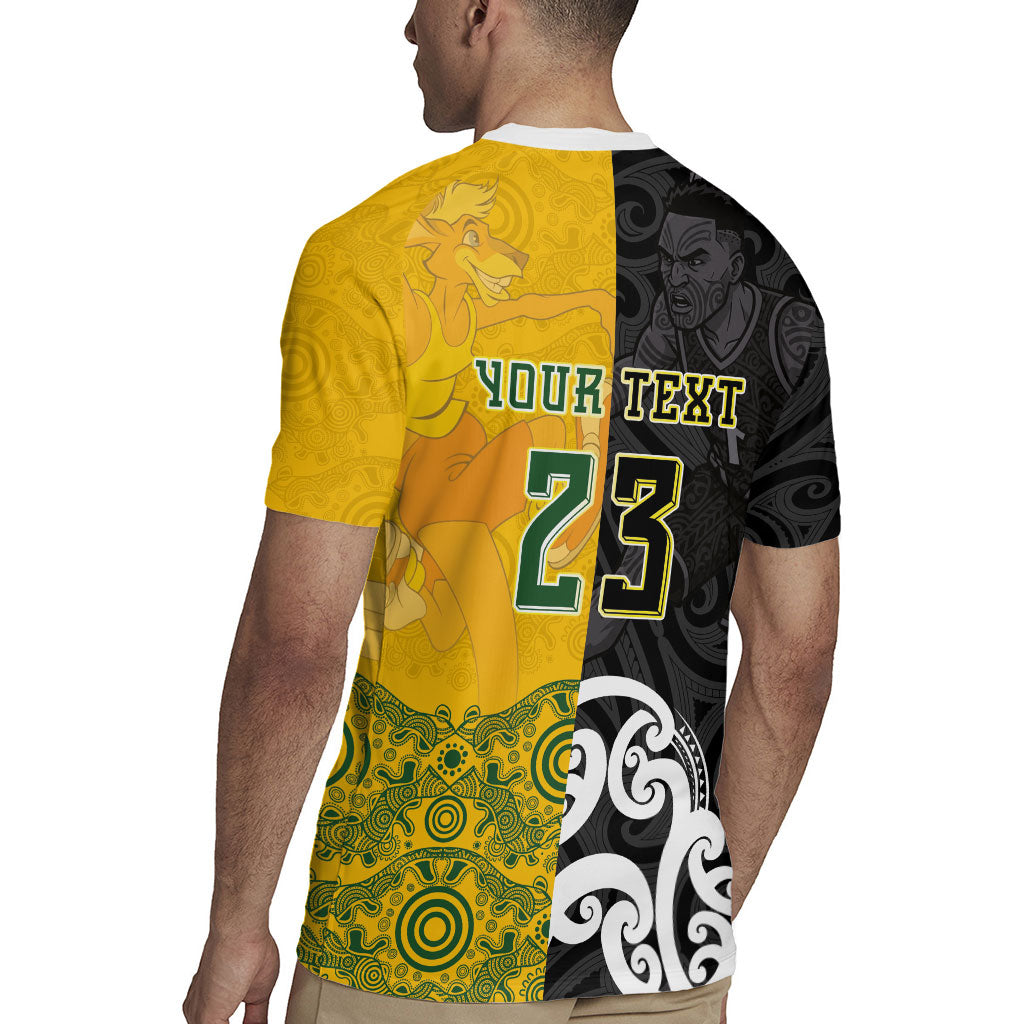 Aotearoa New Zealand And Australia Basketball Custom Rugby Jersey Maori Tribal Tattoo And Aboriginal Dot Art Heritage