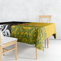 Aotearoa New Zealand And Australia Basketball Custom Tablecloth Maori Tribal Tattoo And Aboriginal Dot Art Heritage LT03 - Polynesian Pride