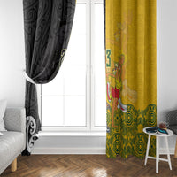 Aotearoa New Zealand And Australia Basketball Custom Window Curtain Maori Tribal Tattoo And Aboriginal Dot Art Heritage LT03 - Polynesian Pride