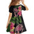 Hawaiian Tropical Plants Turtle and Shark Family Matching Off Shoulder Maxi Dress and Hawaiian Shirt Polynesian Art Tattoo