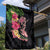 Hawaiian Tropical Plants Turtle and Shark Garden Flag Polynesian Art Tattoo