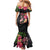 Hawaiian Tropical Plants Turtle and Shark Mermaid Dress Polynesian Art Tattoo