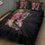 Hawaiian Tropical Plants Turtle and Shark Quilt Bed Set Polynesian Art Tattoo