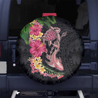 Hawaiian Tropical Plants Turtle and Shark Spare Tire Cover Polynesian Art Tattoo