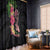 Hawaiian Tropical Plants Turtle and Shark Window Curtain Polynesian Art Tattoo