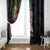 Hawaiian Tropical Plants Turtle and Shark Window Curtain Polynesian Art Tattoo
