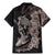 Hawaiian Tropical Plants Turtle and Shark Family Matching Mermaid Dress and Hawaiian Shirt Polynesian Art Tattoo Grayscale Color