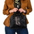 Hawaiian Tropical Plants Turtle and Shark Shoulder Handbag Polynesian Art Tattoo Grayscale Color