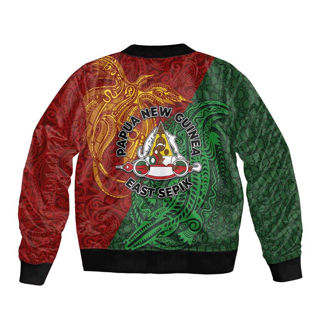 Papua New Guinea East Sepik Province Bomber Jacket Tribal Crocodile Birds of Paradise Melanesian Tattoo