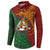 Papua New Guinea East Sepik Province Button Sweatshirt Tribal Crocodile Birds of Paradise Melanesian Tattoo