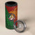 Papua New Guinea East Sepik Province 4 in 1 Can Cooler Tumbler Tribal Crocodile Birds of Paradise Melanesian Tattoo