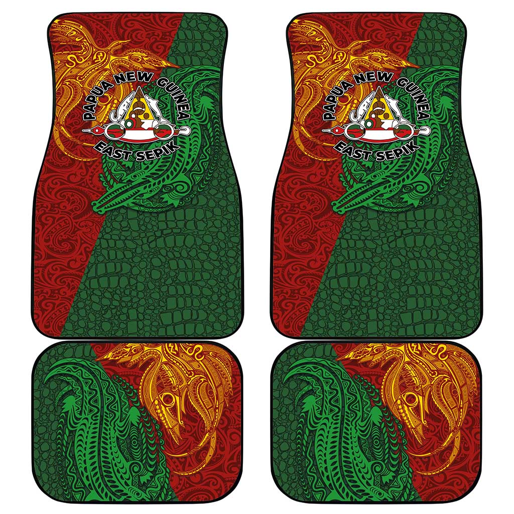 Papua New Guinea East Sepik Province Car Mats Tribal Crocodile Birds of Paradise Melanesian Tattoo