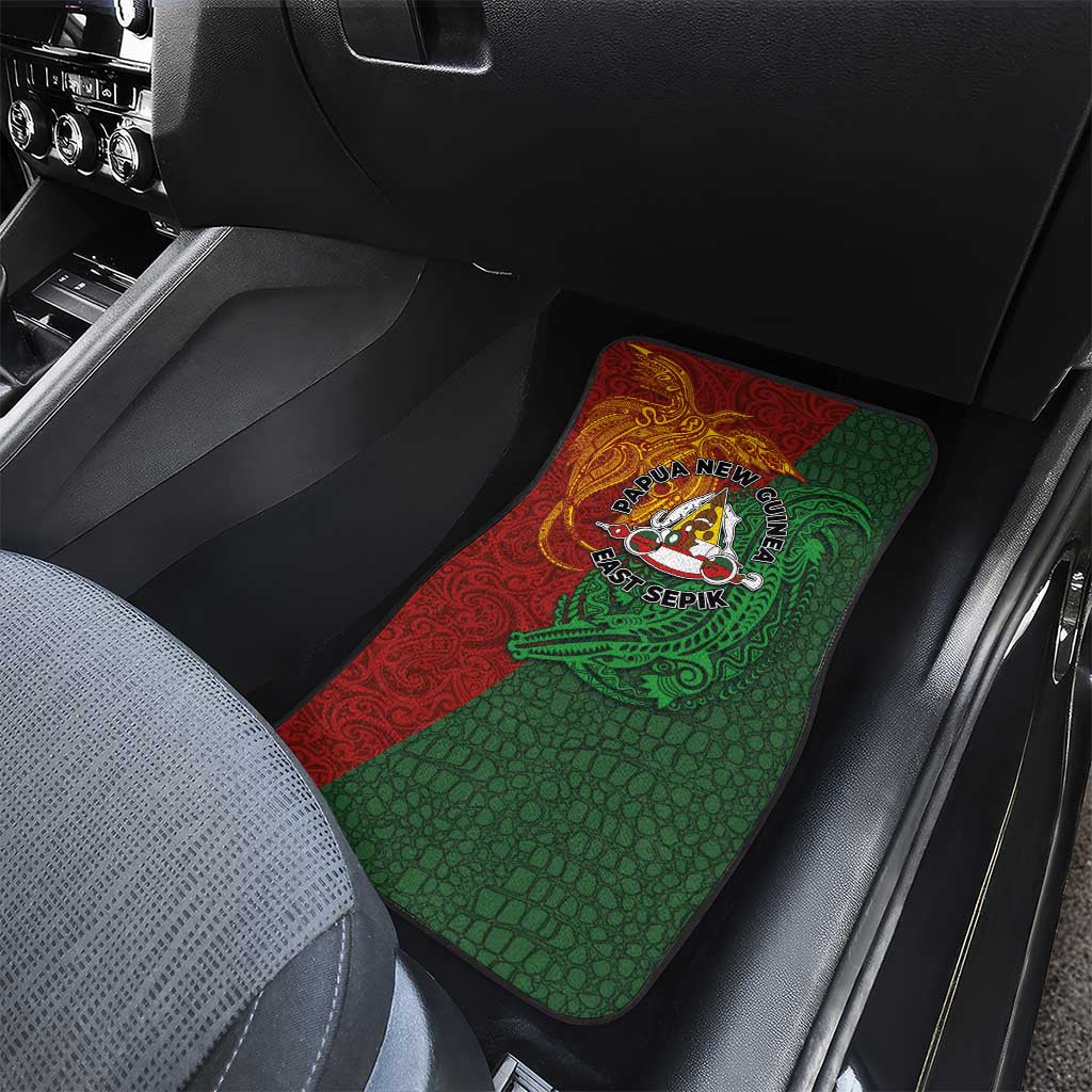 Papua New Guinea East Sepik Province Car Mats Tribal Crocodile Birds of Paradise Melanesian Tattoo