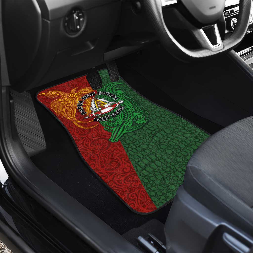 Papua New Guinea East Sepik Province Car Mats Tribal Crocodile Birds of Paradise Melanesian Tattoo